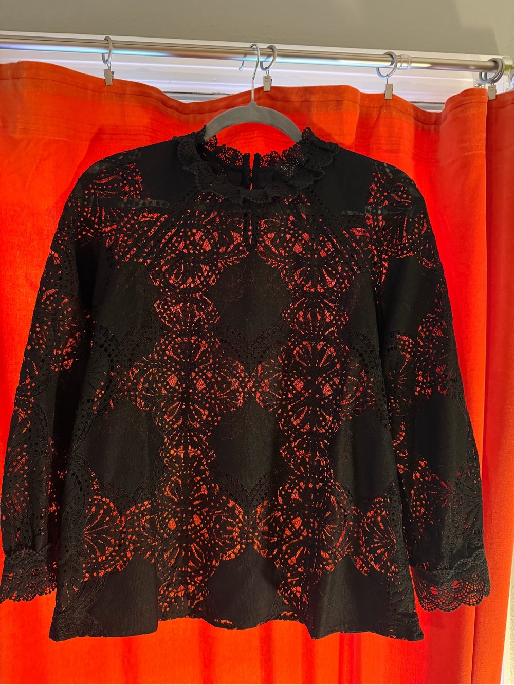 Sezane Embroidered Lace blouse